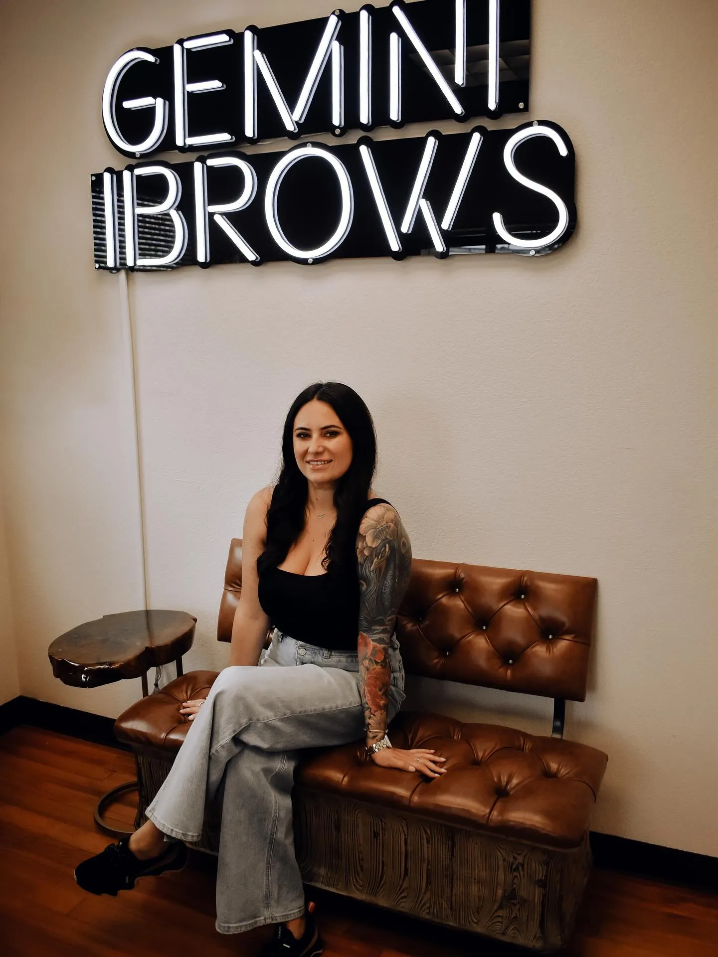 Iryna at work in the Gemini iBrows studio